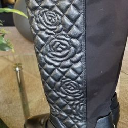 Girl's Vince Camuto Black Riding Boots Size 4