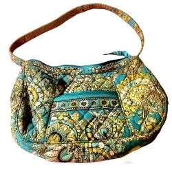 Vera Bradley Retired Peacock Print  Shoulder Bag 

