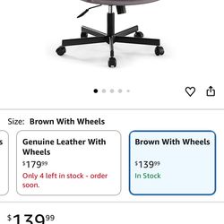 New Gray Armless Office Chair