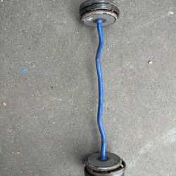 Ez Curl Bar With Weights
