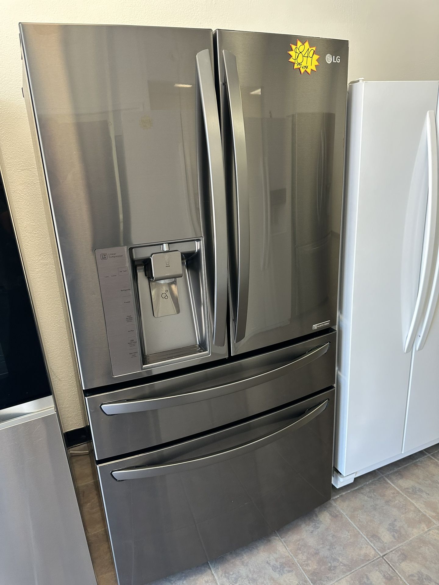 Black Stainless Steel 4 Doors Refrigerator