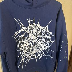 dark blue sp5der hoodie