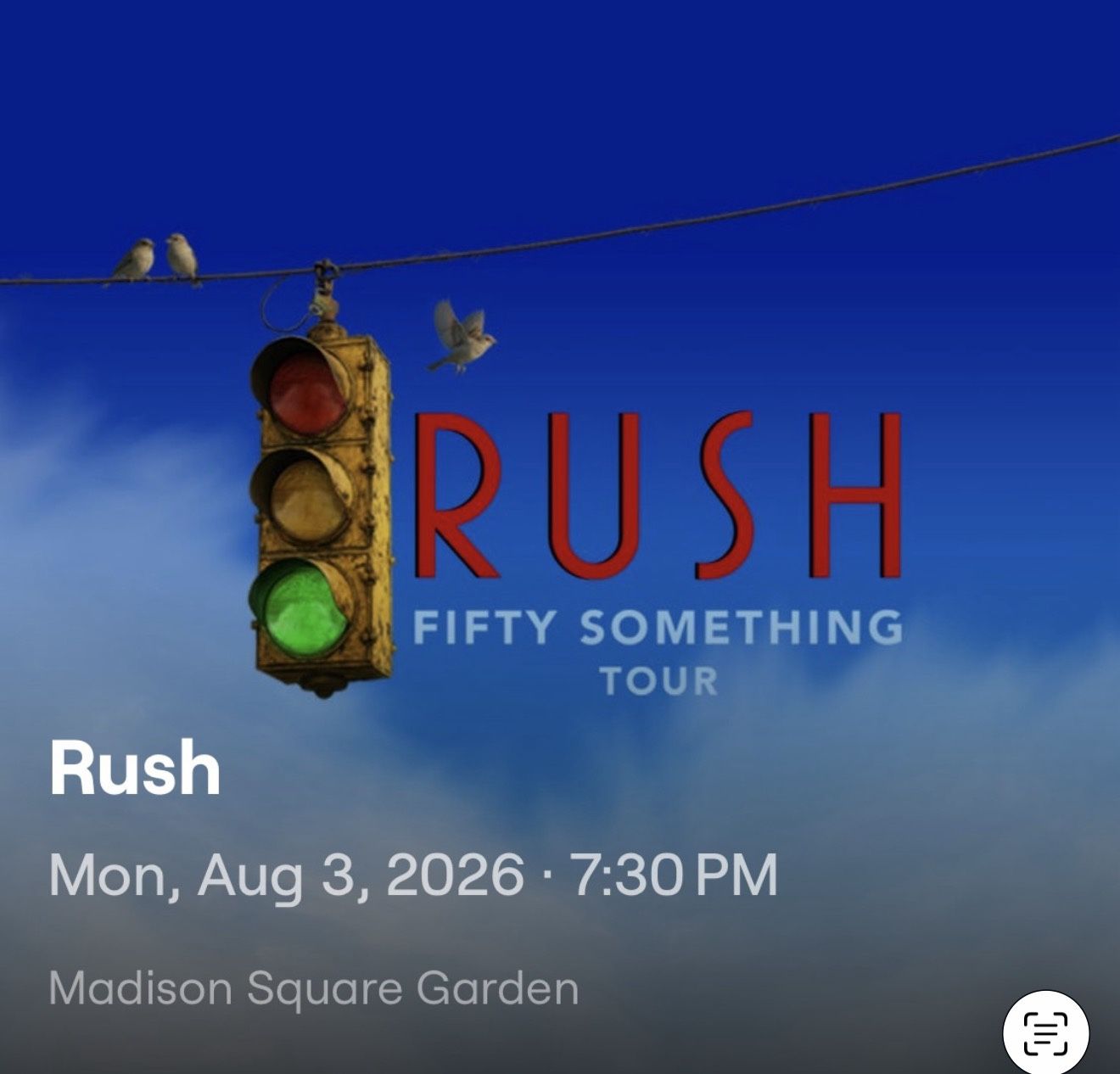 3 Rush ‘Fifty Something’ Concert Tickets @ Madison Square Garden