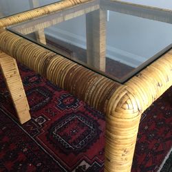 Vintage Tables Wrapped Rattan -Boho