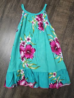 Girls Hawaiian Luau Dress Sz6