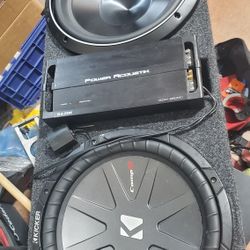 Speaker Box And Amps Rockford Fosgate Kicker
