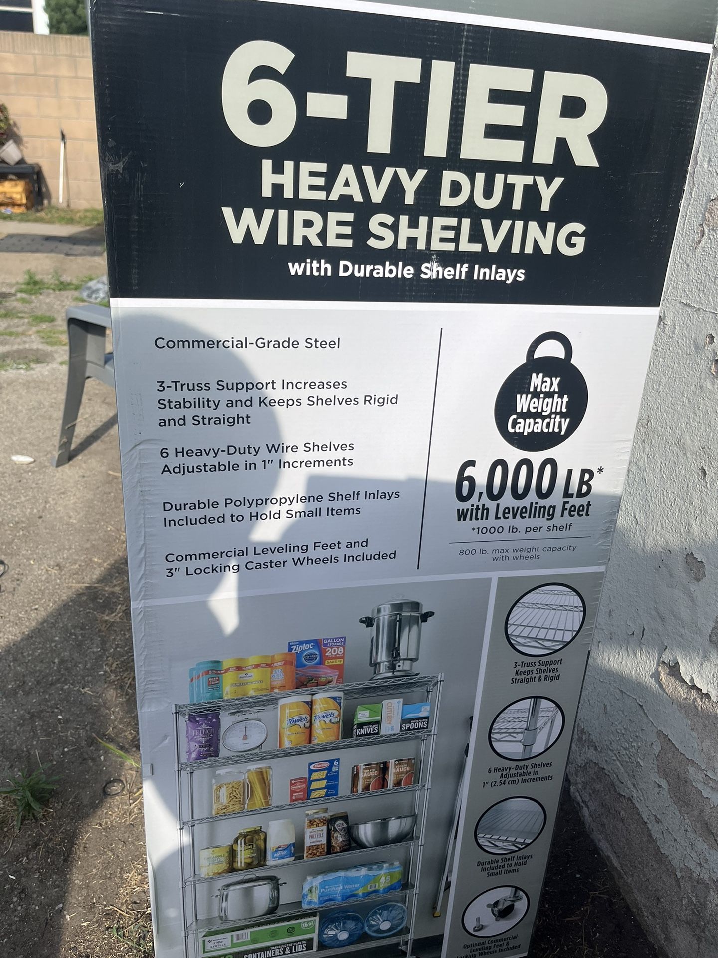 Heavy duty wire shelving