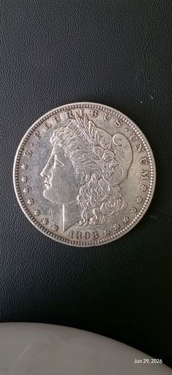 1898-P Morgan Silver Dollar - 90% Silver - Authentic (Weighs 26.65g)