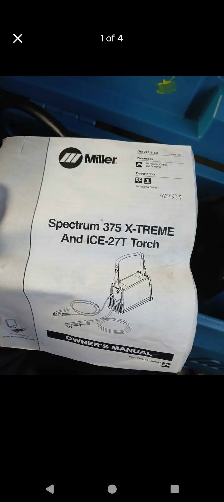 Miller spectrum 376 xtreme plasma cutter