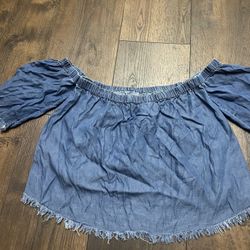 Womans Jean Shirt Size Large #8