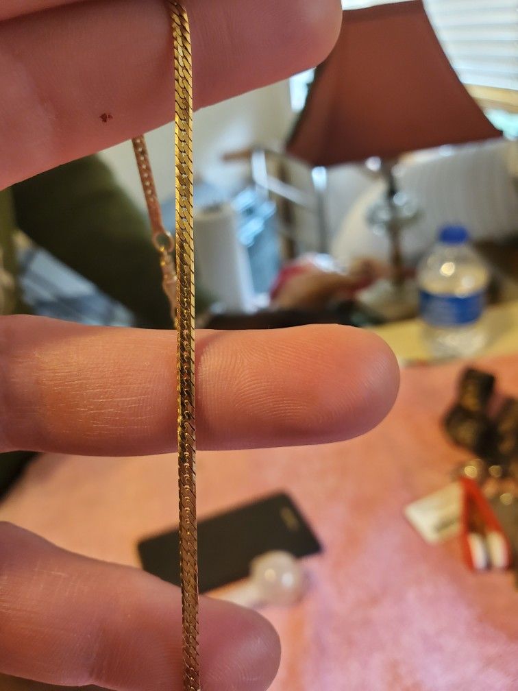 Beautiful Solid 14k Swrpentine Chain 22"