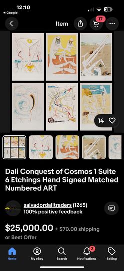 Dali Signed Print Framed