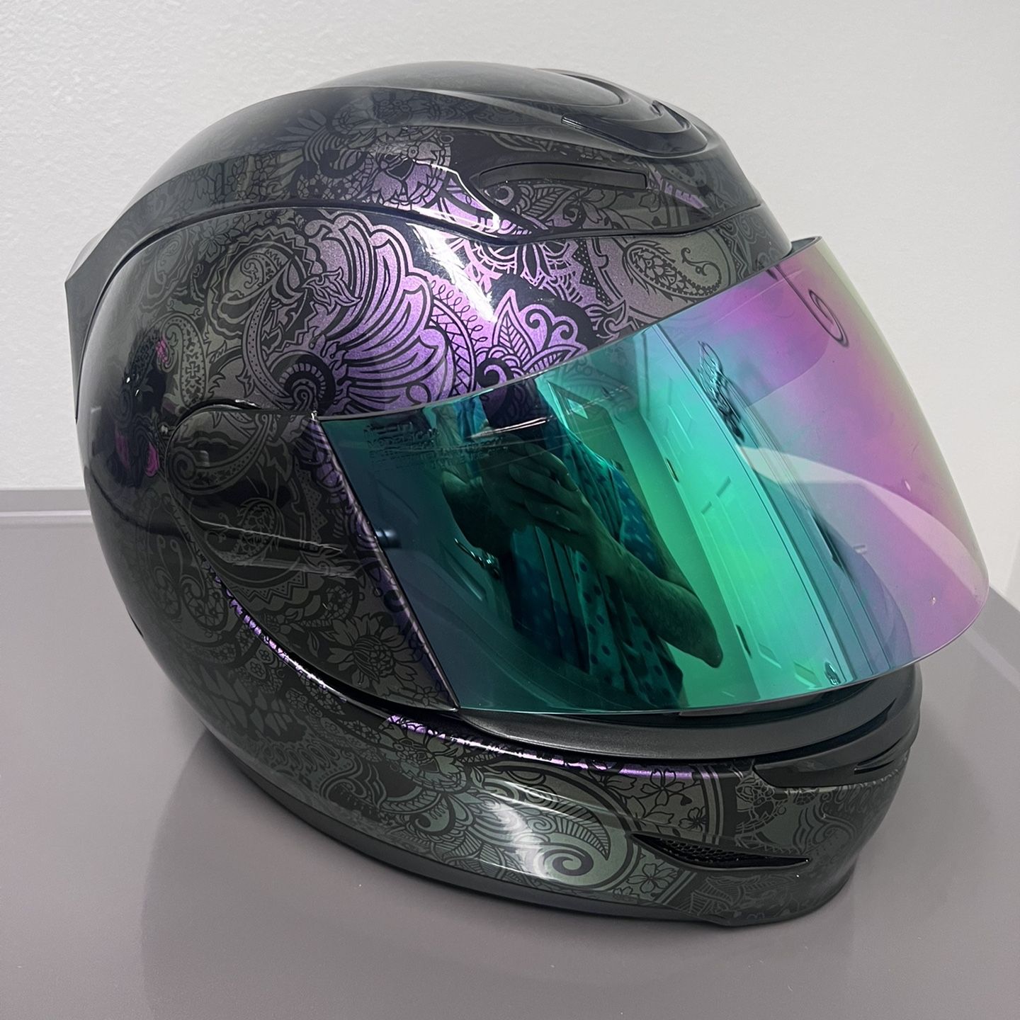 hjc disney helmet V31 Mickey Open Face Motorcycle – Ghostbikes tmnt face helmet with sun Airflite Peacekeeper Helmet - Color:Instant MC-2