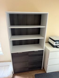 White Brown Office bookshelf