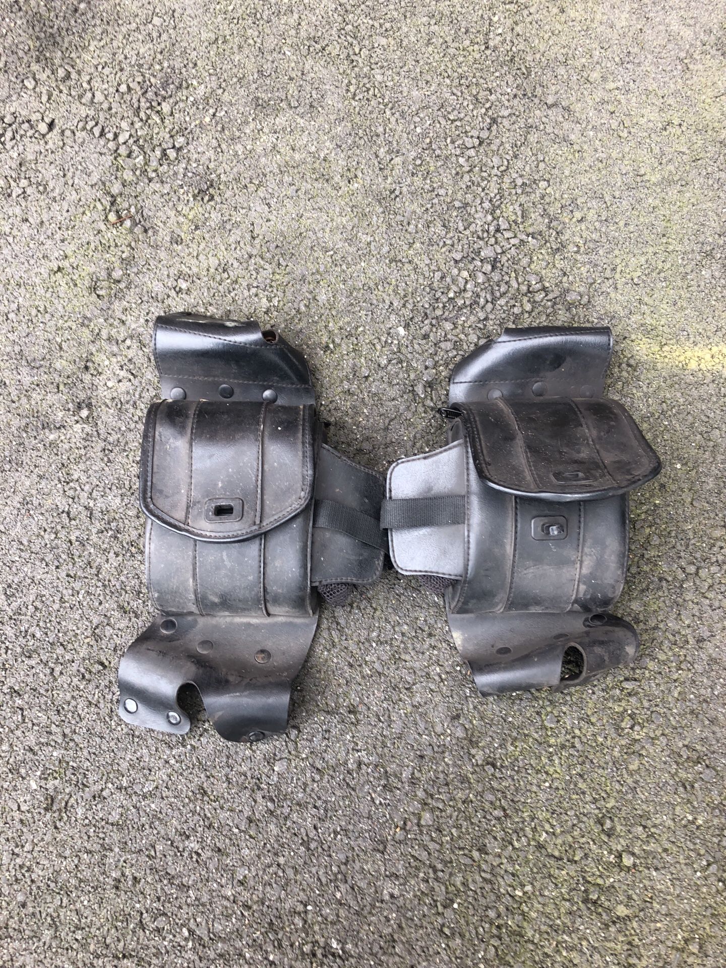 2 used crash bar bags for motorcycles.