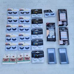 Adell Andrea Eyelashes And Nails Lot of 23 Items
