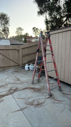 A frame/extension ladder.