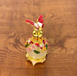 Vintage Style Butterfly Glass Perfume Bottles Empty t