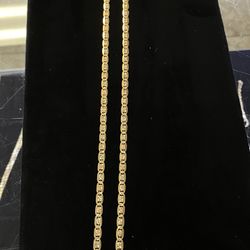 14k Gold 3Tone Gucci Chain 24.5”
