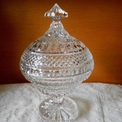 Vintage crystal candy dish