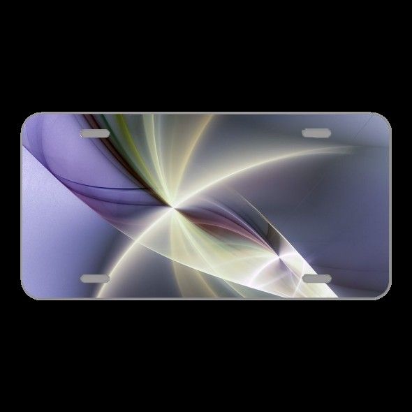 License Plate Novelty Car Front Fractal Blue Pattern Texture