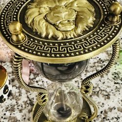 Lion Black And Golden Hourglass 