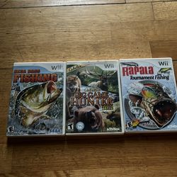 Fishing and hunting Wii games