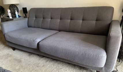 Gray Allie 82” Mid-Century Modern Sofa by Living Spaces