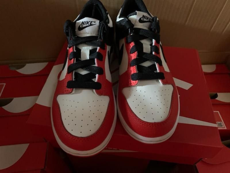 NIKE DUNK LOE(PS)SAIL/BLACK CHILE RED VOILE/NOIR/ROUGE CHILI/NOIR