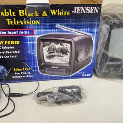 Jensen Portable Black And White Television