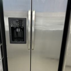 Stainless Steel GE Side By Side Refrigerator