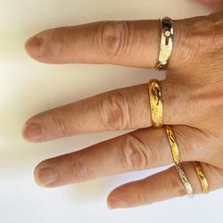 Gold Rings Silver Rings  Wedding Rings  Unisex 