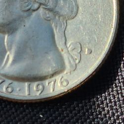 Bicentennial Quarter Filled In D Mark