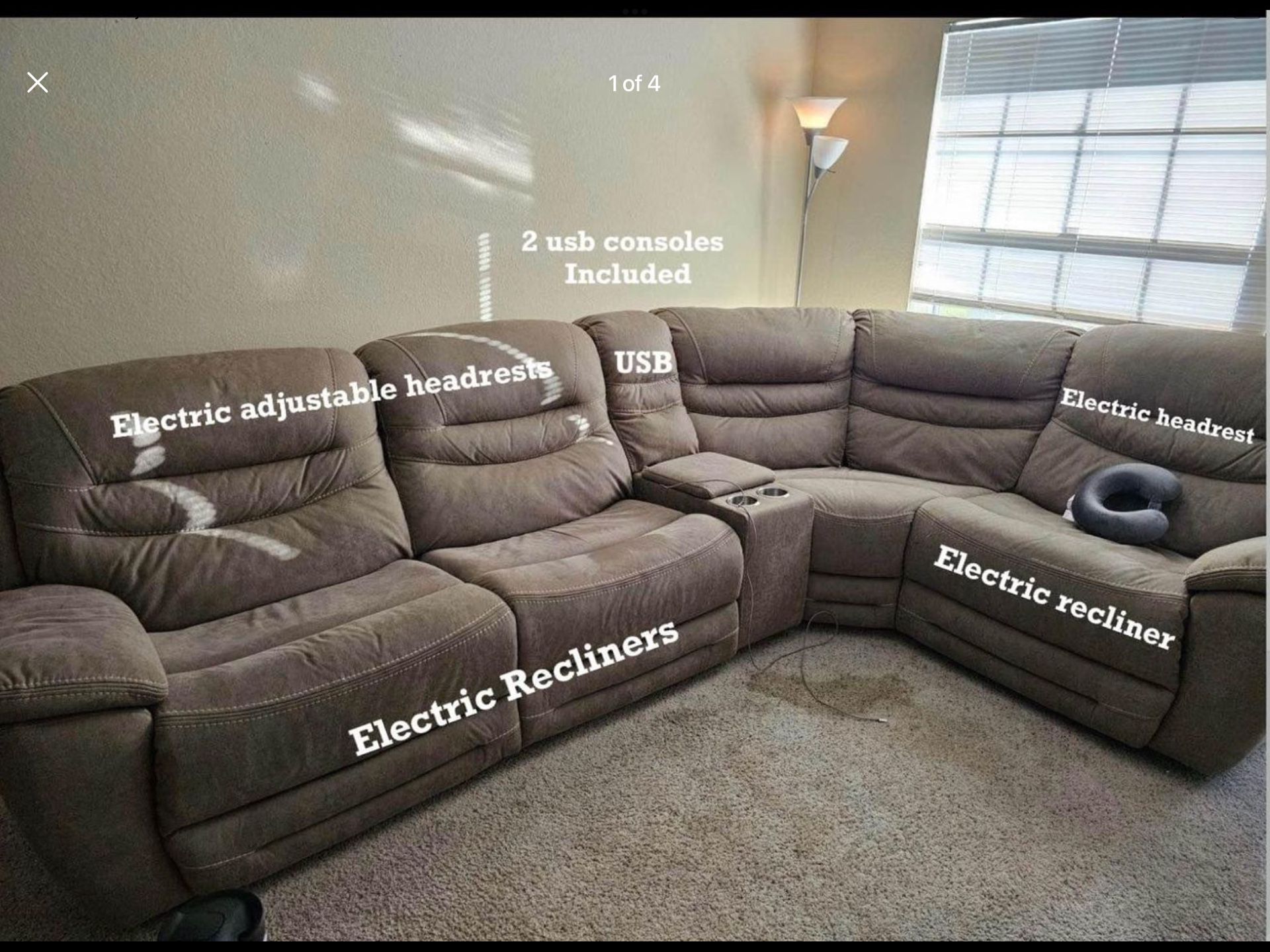 Reclining Electric Sectional