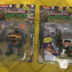 Playmates TMNT Pizza Tossin Mike & Raph Bundle Of 2