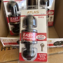 Matte black keyed entry door locks