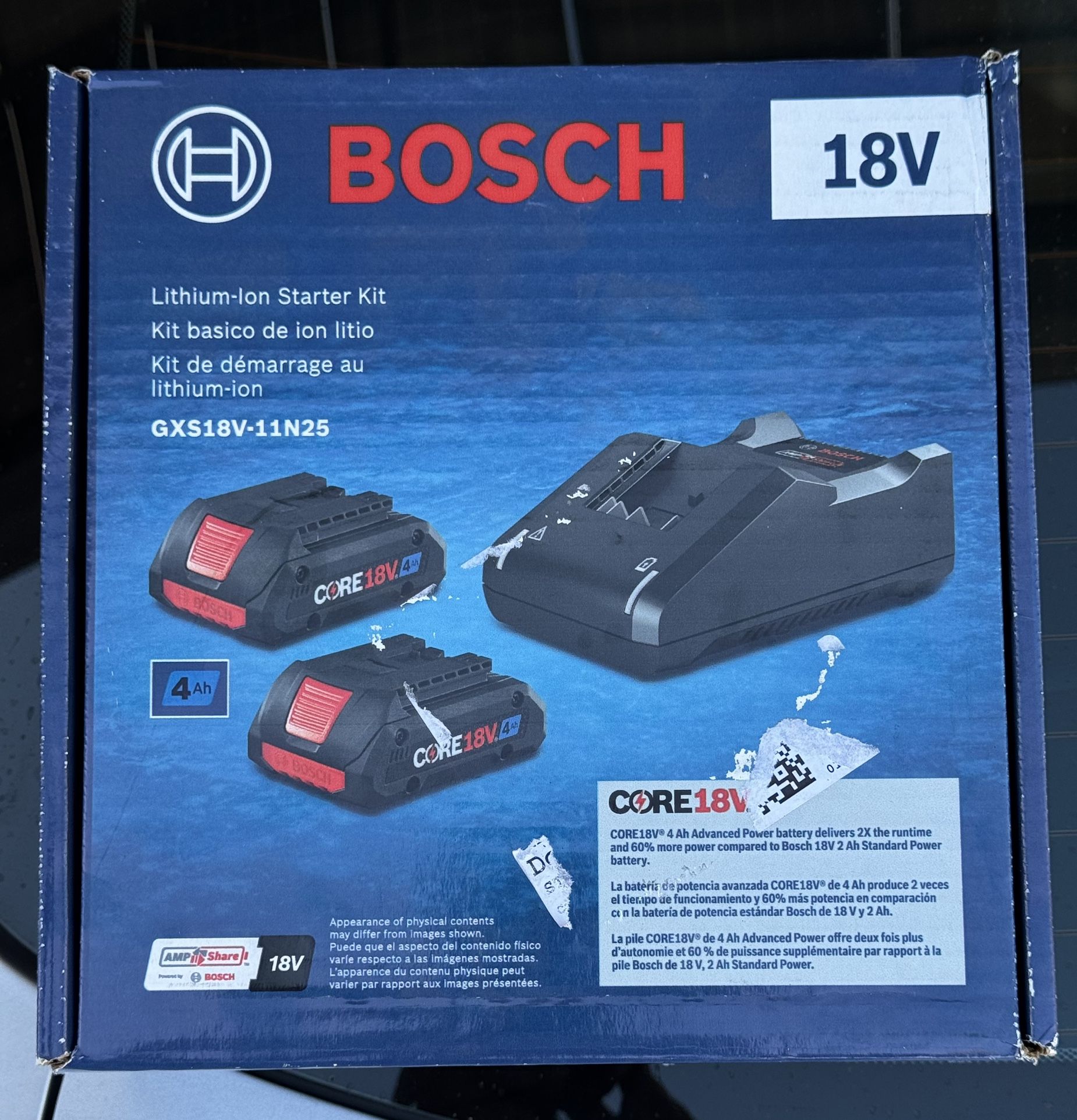 Bosch 18 -Volt 2 -Pack Lithium-ion ( 4 Ah 4 Ah Battery Kit ) Plus Charger