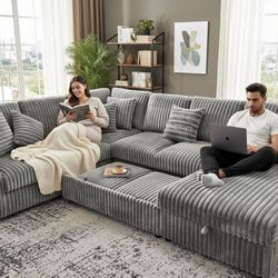 Very large sectional sofa sleeper pull out bed storage couch 3 colors new