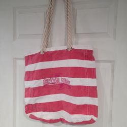 Universal Studios Pink & White Striped Tote Bag