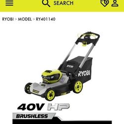 Ryobi Self Propelled Lawn Mower 40V 6amp (2)