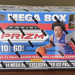 2021-22 Panini Prizm NBA Basketball Mega Box Factory Sealed RED ICE Rookie RC