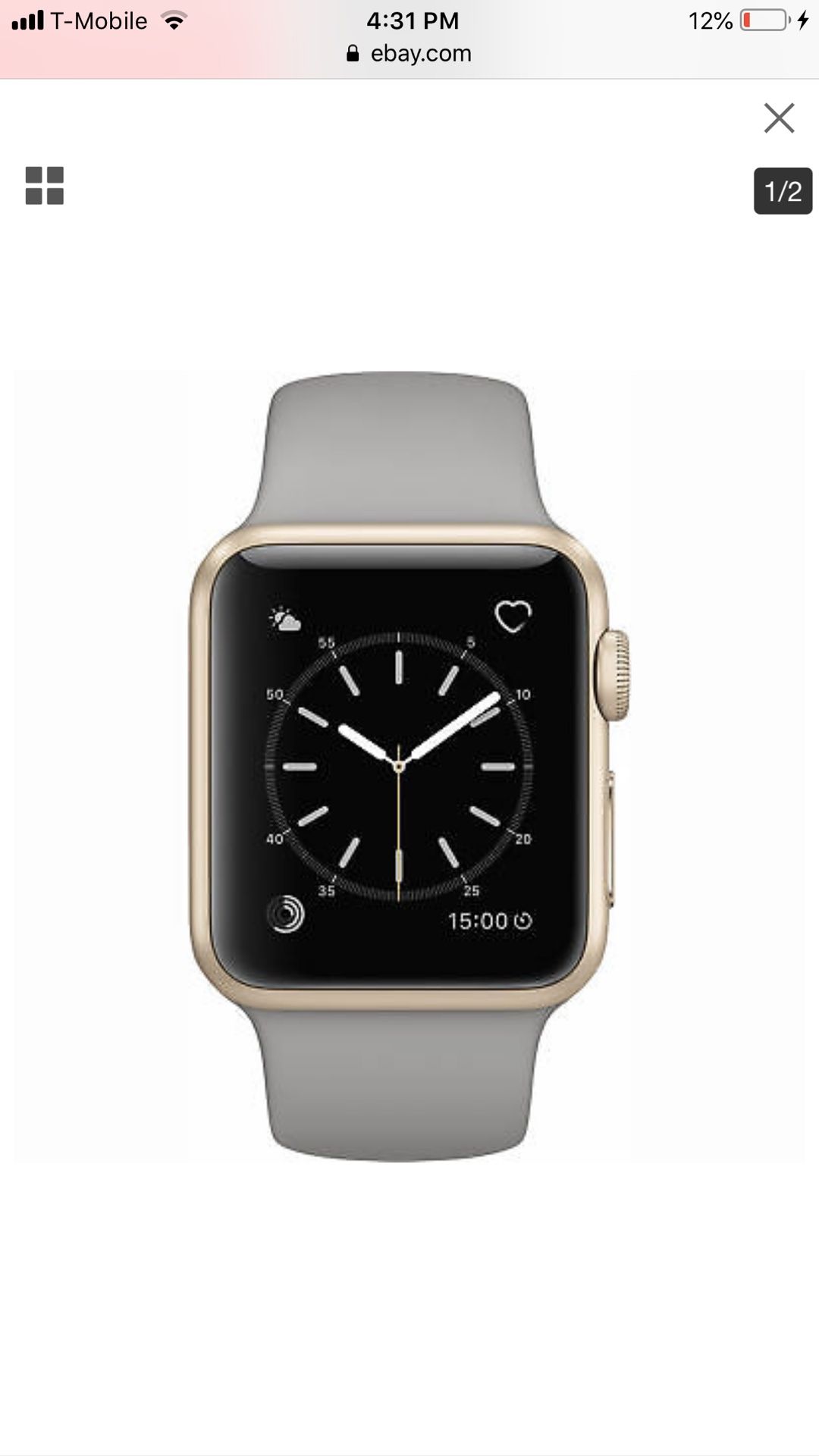 Apple Watch series 38mm gold like new not worn