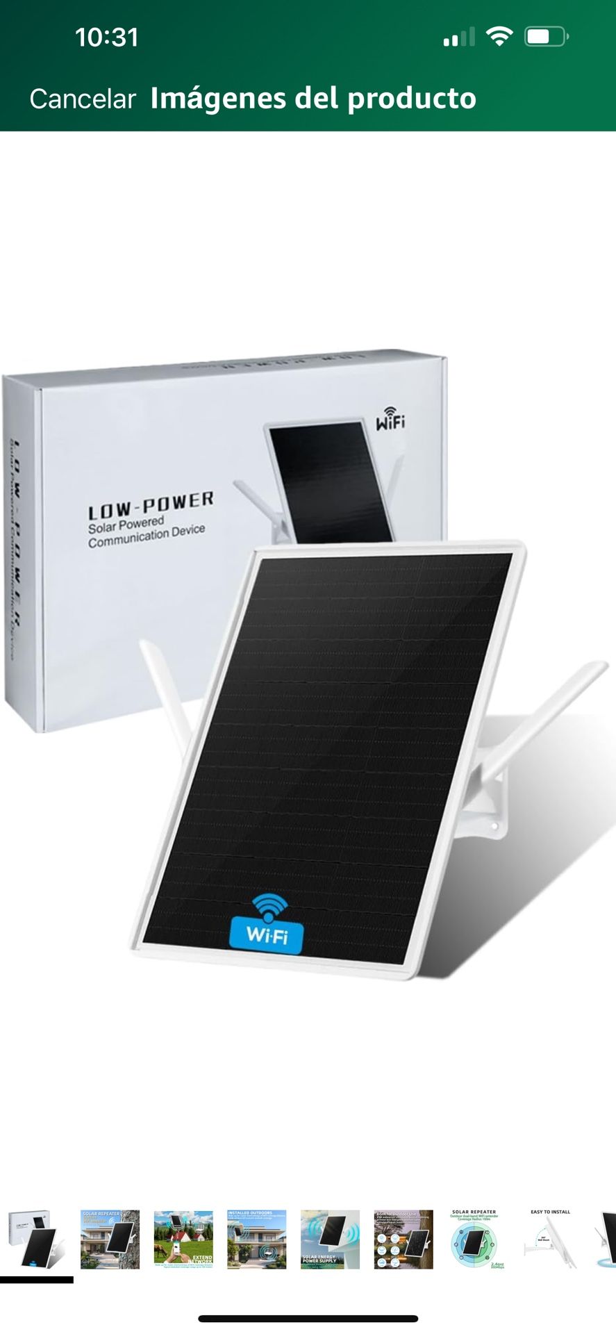 WiFi Extender Signal Booster Solar Battery Outdoor, Long Range up to 300-feet, Internet 2.4G WiFi Extender Booster, Wireless Signal Booster WiFi Repea