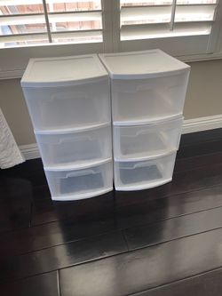 Sterillite storage container drawers. Set of 2