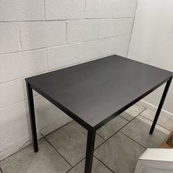 Black Dining Table + 4 Chairs Set (Modern / Minimalist)