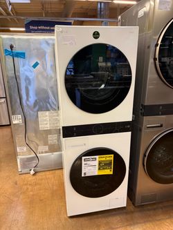 LG ThinQ Electric Stacked Washer Dryer Unit 24”