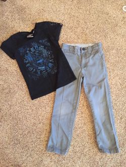 Size 5 Slim Boys Pants & T-shirt