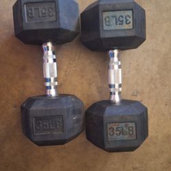  X2 Pairs Set Of Two BalanceFrom Rubber Coated Hex Dumbbell

