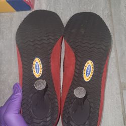 DR.SCHOLL'S 2 INCH RED SUEDE HELLS