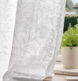 White  curtains 84”